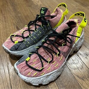 Nike Space Hippie 04 Womens Size
8.5 Lemon Venom' Pink/Gray Athletic Sneakers